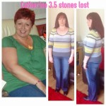 Catherin before and after 3.5 stone